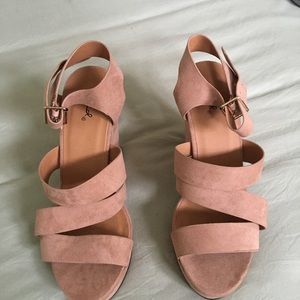 [qupid] chunky nude heel